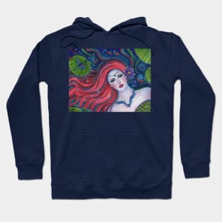 Daphne mermaid with dragonfly art by Renee Lavoie Hoodie